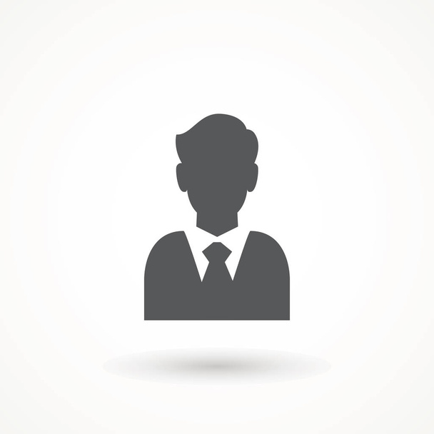 Male avatar icon suitable for info graphics, websites and print media and interfaces. User vector of man in business suit Businessman icon. - Vector, Image