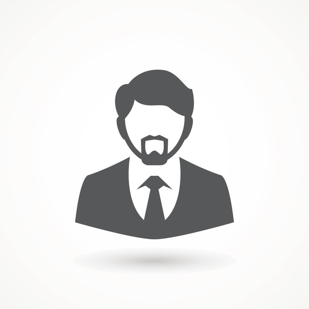 Male avatar icon suitable for info graphics, websites and print media and interfaces. User vector of man in business suit Businessman icon. - Vektor, obrázek