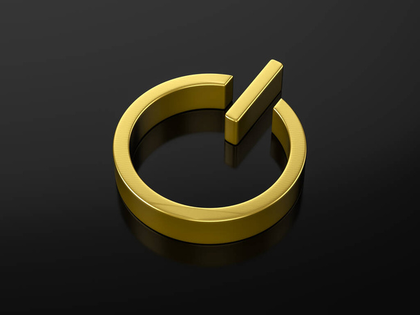 Gold power symbol - Foto, Imagem