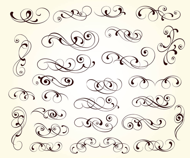 Elegant scroll elements of design.Vector illustration. - Vector, Image