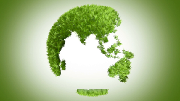 zelený svět z trávy, smyčka schopný 3d animace - Záběry, video