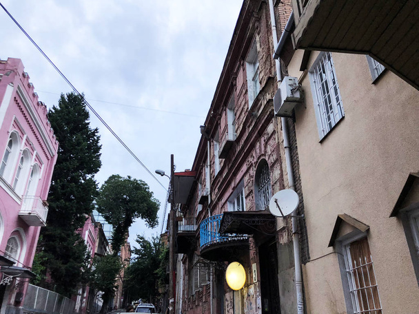 Old Tbilisi architecture, doors and exterior decor.  - Zdjęcie, obraz