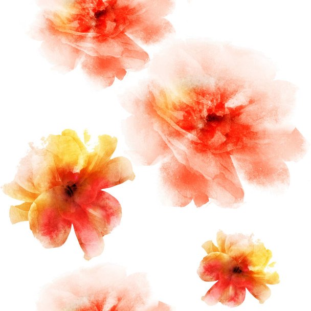 Seamless pattern with flowers - Photo, Image