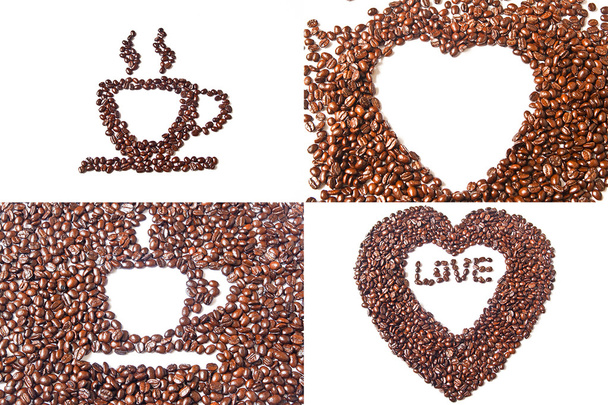 Tasse de café à partir de grains de café
 - Photo, image