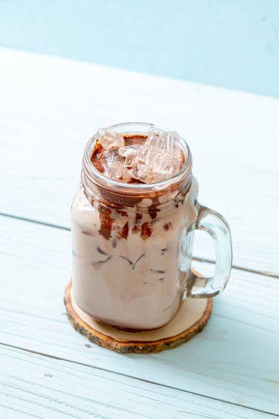 Iced chocolate milkshake drink - Φωτογραφία, εικόνα