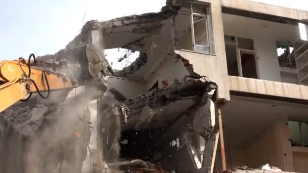 Destroying a House with Bulldozer - Footage, Video