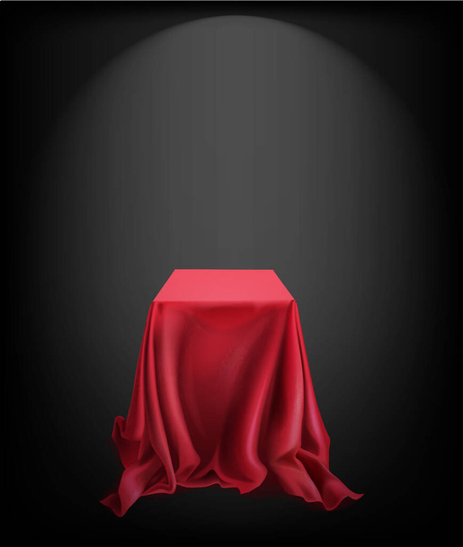 Красная шелковая ткань
 - Вектор,изображение