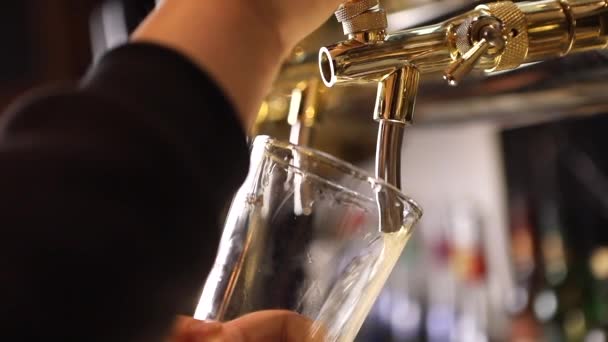A sörcsapoló kinyitása, sör öntése - Felvétel, videó