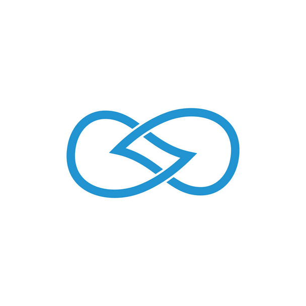 abstrakte linear verknüpfte Tropfen Wassersymbol Logo Vektor - Vektor, Bild