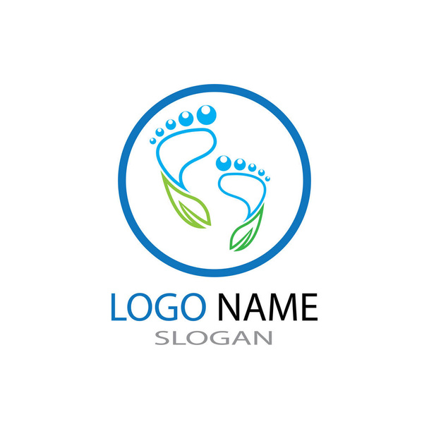 foot Logo Template vector illustration - Vector, Image