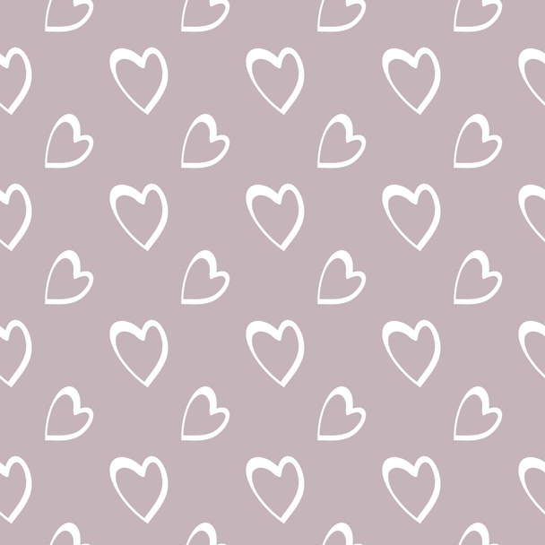 Gentle romantic background in a heart, drawing with hearts for design of fabric or packaging, seamless pattern, raster copy - Foto, Bild