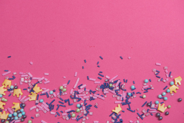 Border frame of colorful sprinkles - Foto, Imagem