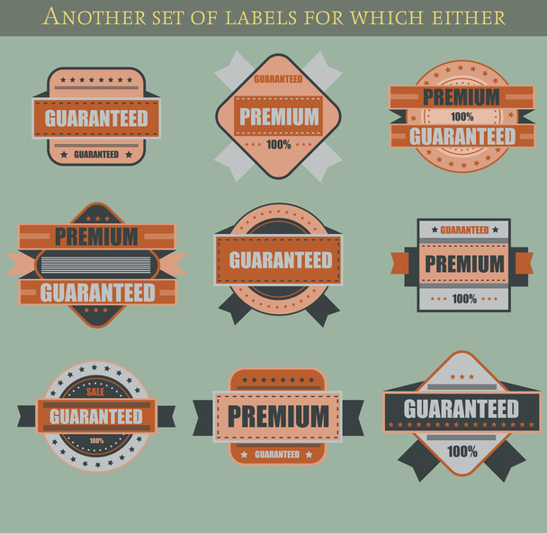 Set of retro vector labels and badges - Vector, Image