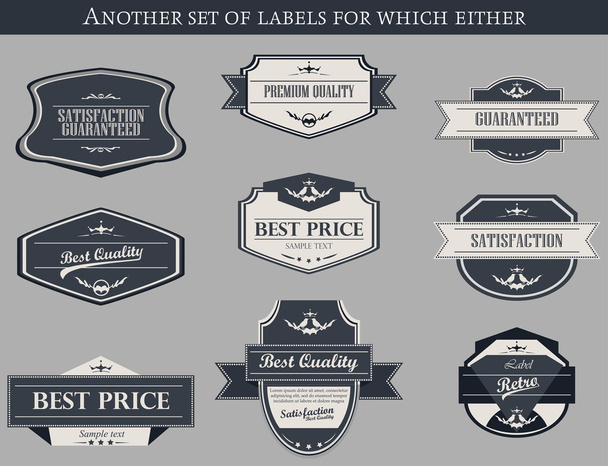 Retro vector labels and badges - Vector, Image