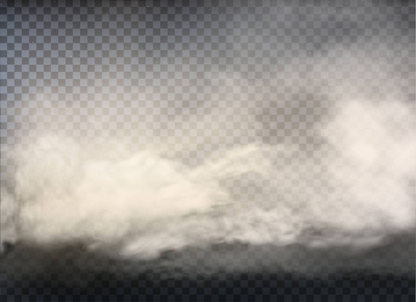 chmura i dym odizolowane na przejrzystym tle - Wektor, obraz