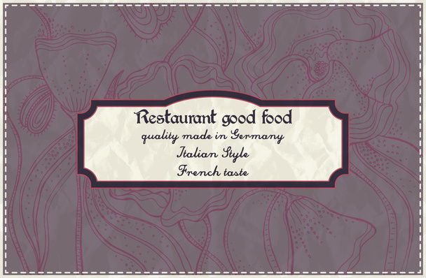 Дизайн меню ресторану в ретро стилі
 - Вектор, зображення