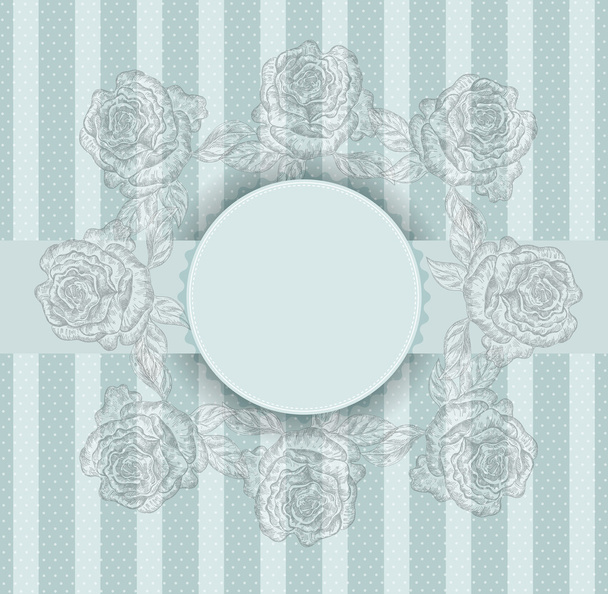 Vector frame with flowers - Διάνυσμα, εικόνα