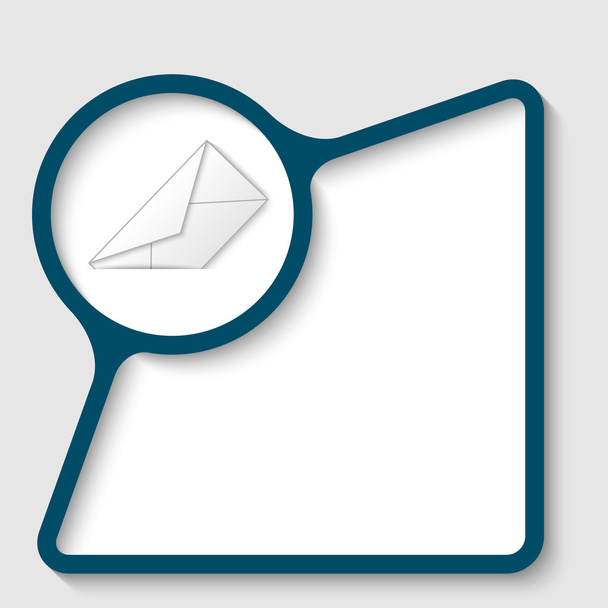 blue text frame with envelope - Vector, Imagen