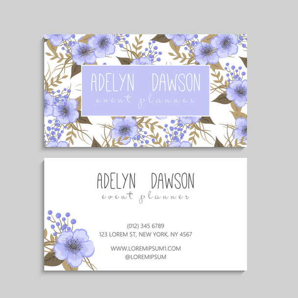 Flower business cards template - Vecteur, image