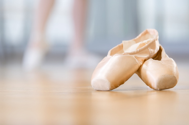 Close up of pointes for ballet - Foto, Imagem