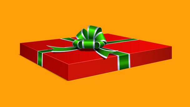 Подарочная упаковка. Реалистичный праздничный подарочный пакет красный с текстурой снежинки
 - Вектор,изображение