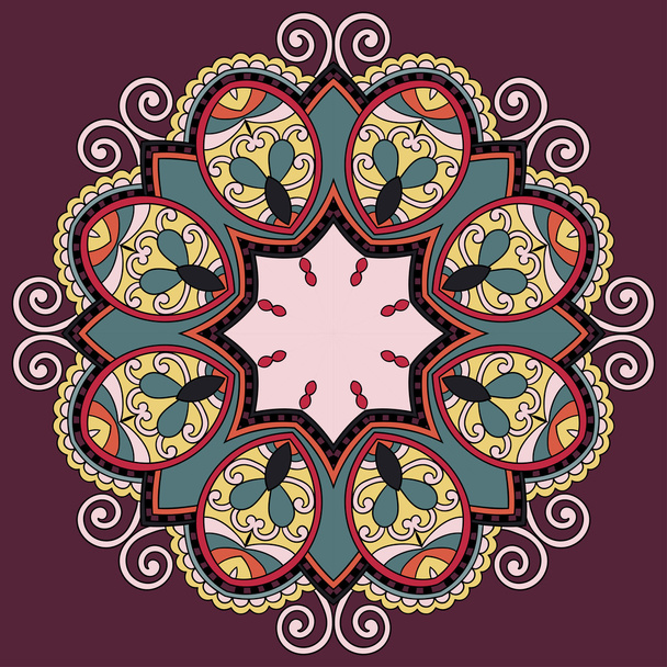 Circle lace ornament - Vector, Image