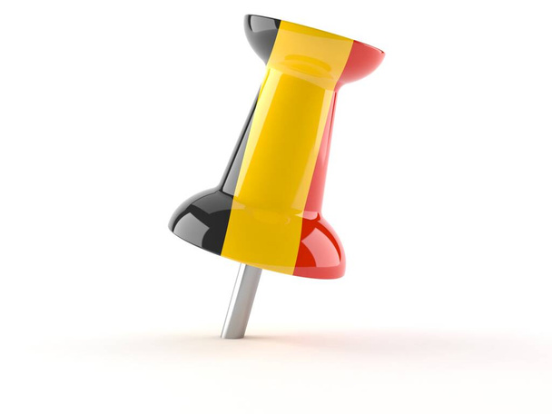 Thumbtack avec drapeau belge
 - Photo, image