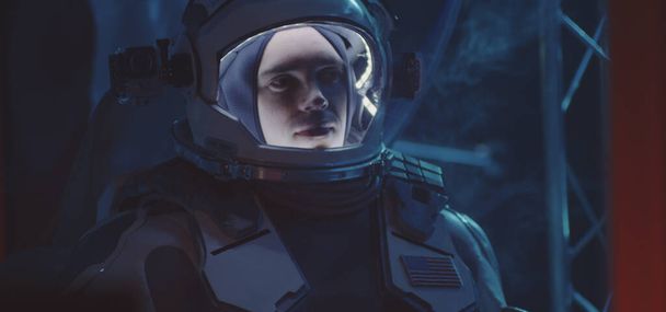 Astronaut and scientists testing spacesuit - Valokuva, kuva