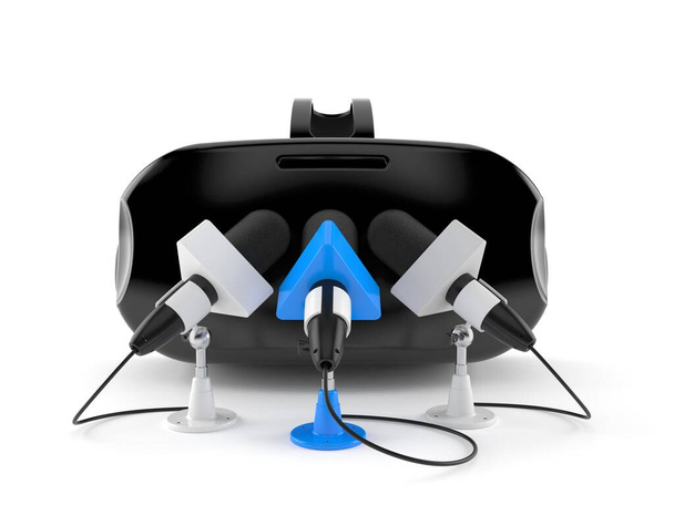 VR headset with interview microphones - Photo, Image