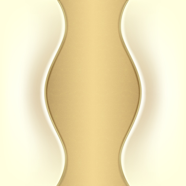 Elegant wedding card. White and gold design - Vecteur, image