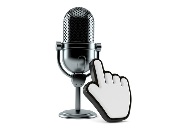 Radio microphone with web cursor - Photo, Image