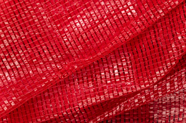 Rode Geweven Kunststof textuur Achtergrond - Foto, afbeelding