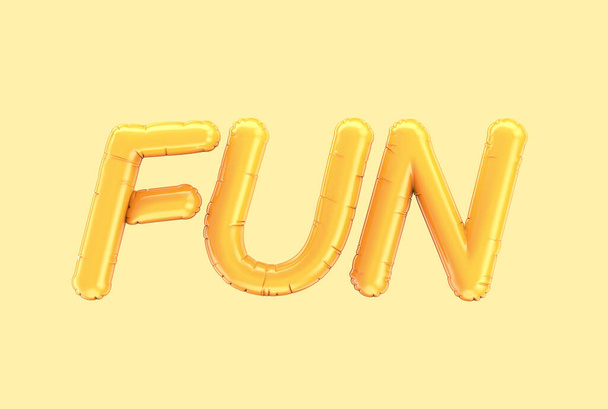 Orange FUN balloon phrase - Zdjęcie, obraz
