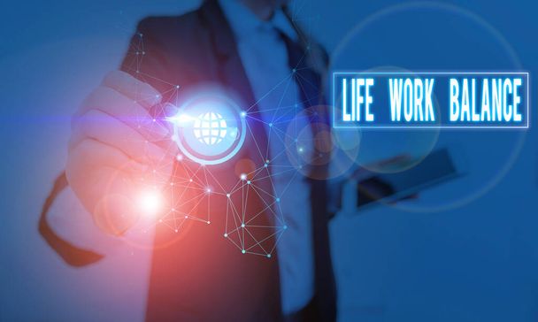 Tekst pisma do Life Work Balance. Koncepcja oznacza stabilność demonstrującą potrzeby pomiędzy pracą a czasem demonstracyjnym.. - Zdjęcie, obraz