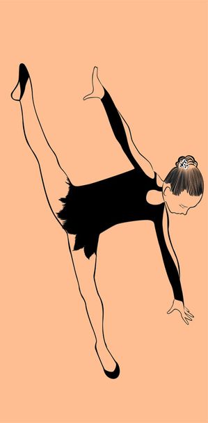 гімнастка дівчинка спортсмена
 - Вектор, зображення