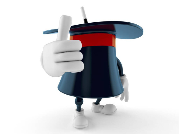 Personagem de chapéu mágico com polegares para cima
 - Foto, Imagem