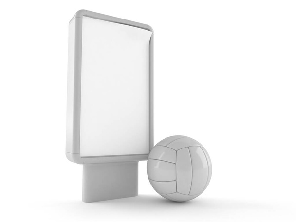 Voleibol con cartelera en blanco
 - Foto, imagen