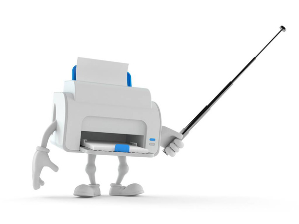 Printer character with pointer stick - Photo, Image
