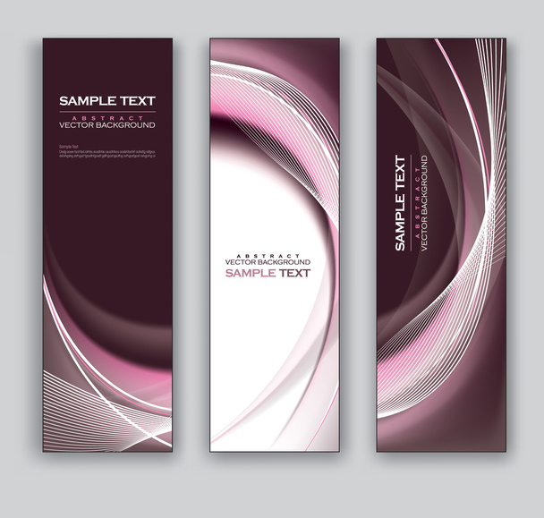 Vector Banners. Abstract Backgrounds. - ベクター画像