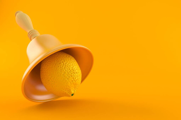Lemon with hand bell - Photo, Image