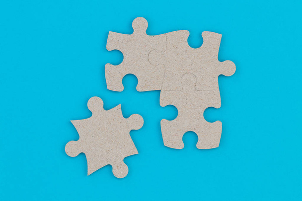 Concept of business teamwork and integration with puzzle - Foto, imagen