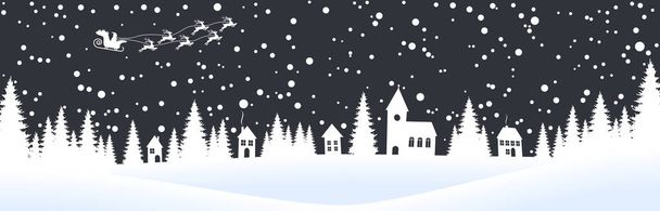 sfondo del paesaggio natalizio con villaggio e neve
 - Vettoriali, immagini