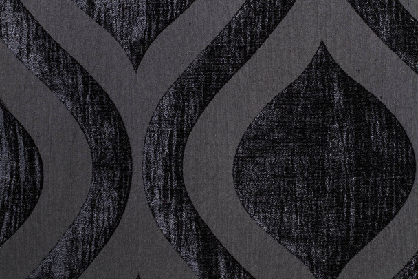 A texture of a black fabric with ornaments - Fotografie, Obrázek
