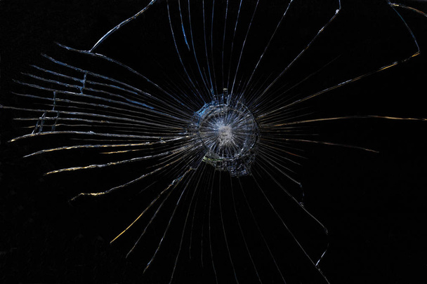 abstraction crack on broken glass and mirror on an isolated background - Foto, immagini