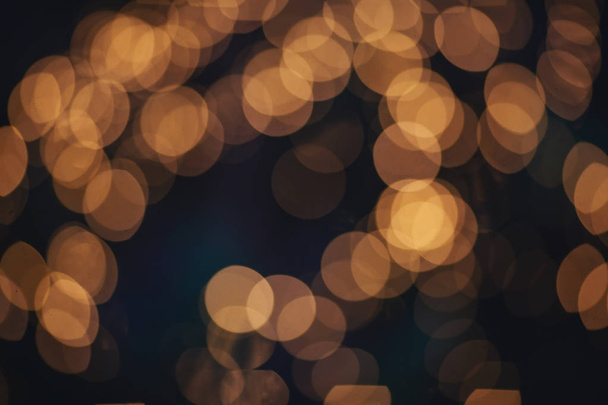 Abstract bokeh night in city background. New Year blurry walpaper  - Foto, Imagen