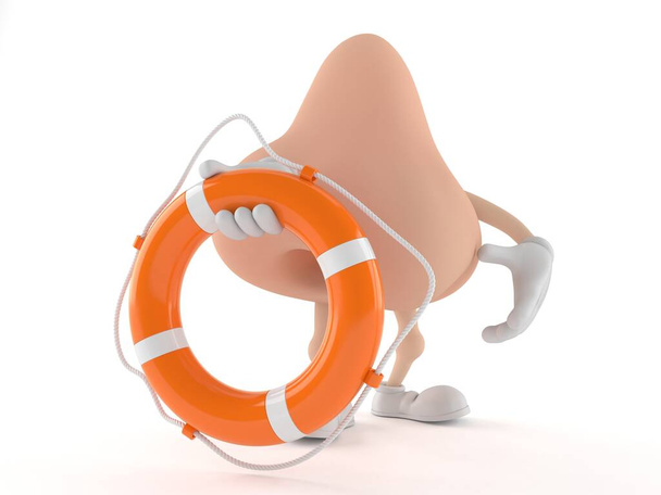 Nose character holding life buoy - Photo, Image