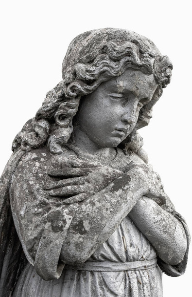 Μια εικόνα θανάτου στον Μεσαίωνα. Κορίτσι με διπλωμένα χέρια - Φωτογραφία, εικόνα