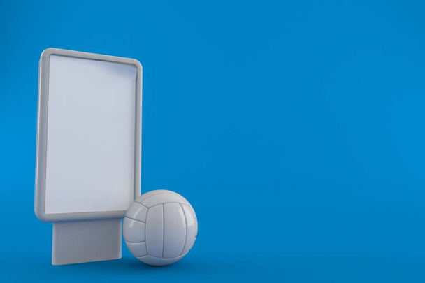 Voleibol con cartelera en blanco
 - Foto, imagen