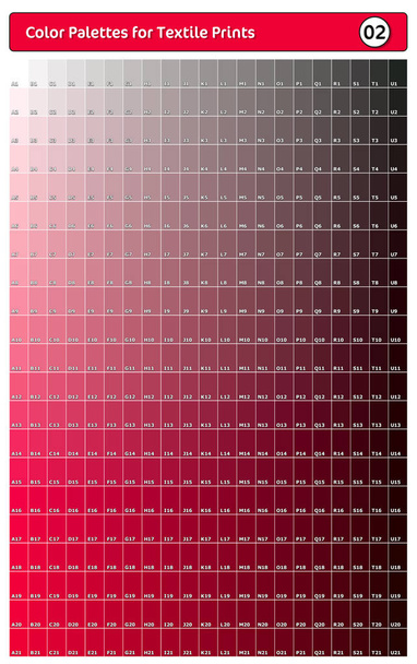 Palette de couleurs pour les imprimés textiles - 2. Mode Tendance Couleurs Guide avec des tons et des nuances Swatches, Compatible avec les logiciels de conception
. - Photo, image