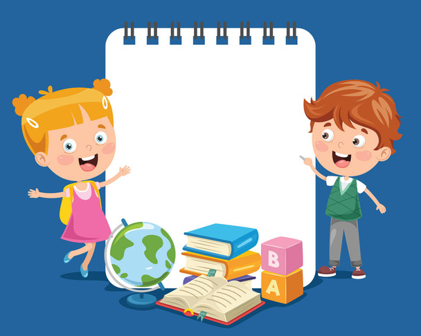 Σχεδιασμός προτύπου χαρτιού για την εκπαίδευση των παιδιών - Διάνυσμα, εικόνα